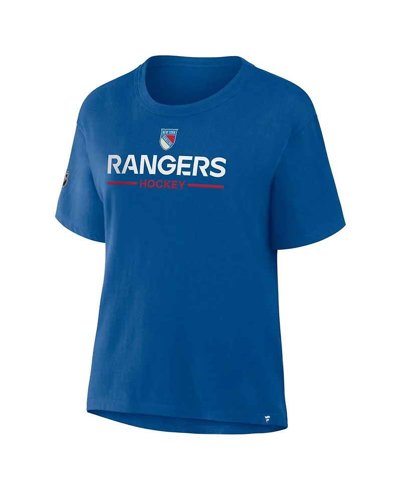 Fanatics Women's Blue New York Rangers Centennial T-Shirt