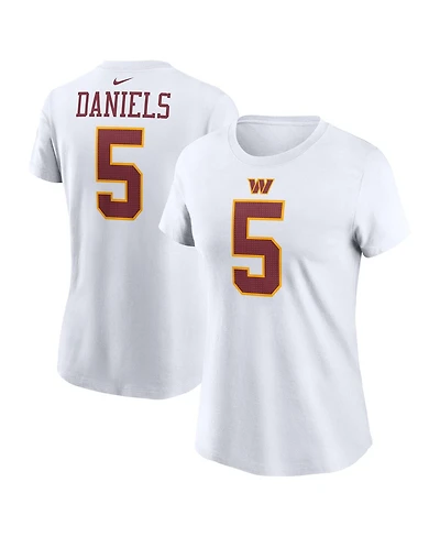 Nike Women's Jayden Daniels White Washington Commanders Super Bowl Era Name Number T-Shirt