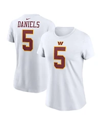 Nike Women's Jayden Daniels White Washington Commanders Super Bowl Era Name Number T-Shirt