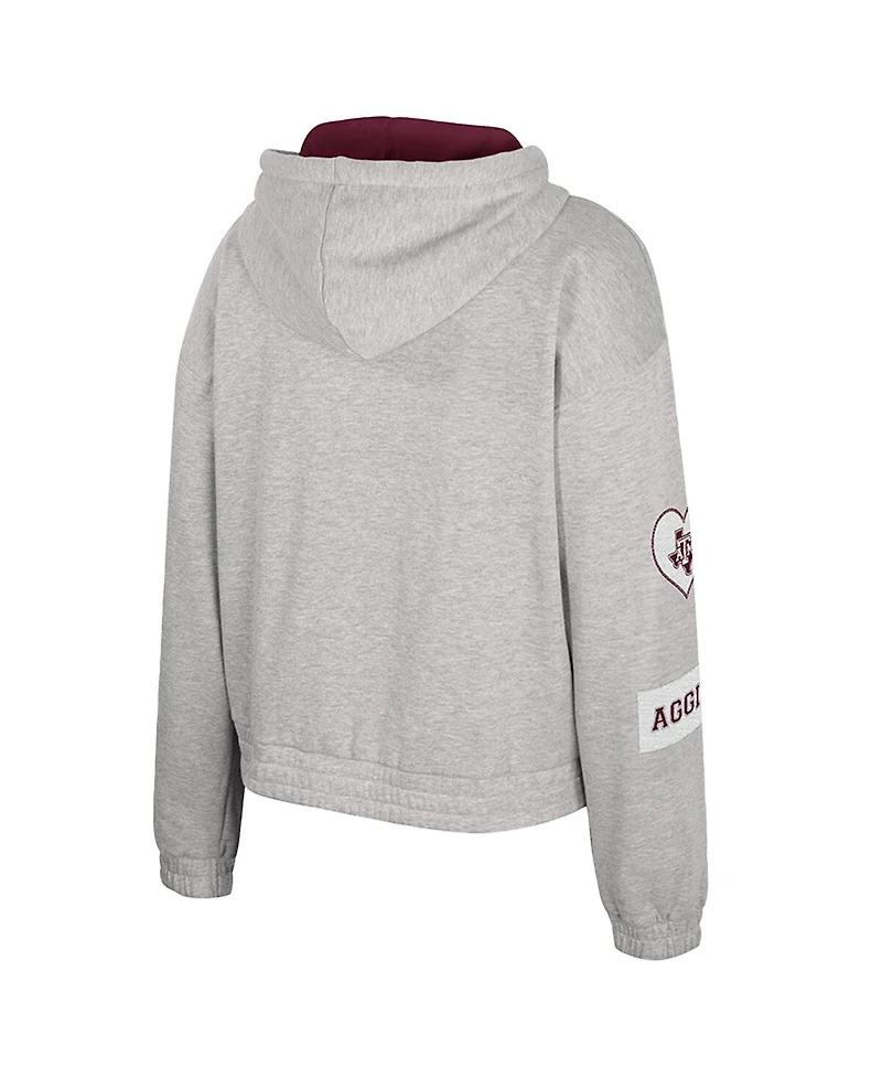 Colosseum Women's Gray Texas A&M Aggies Alfie Full-Zip Hoodie Jacket