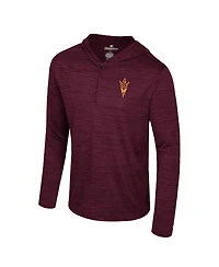 Colosseum Men's Maroon Arizona State Sun Devils Always Sunny Lightweight Quarter-Zip Hoodie