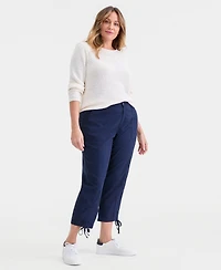 Style & Co Plus Tie-Hem Cropped Utility Pants, Exclusively at Macy's