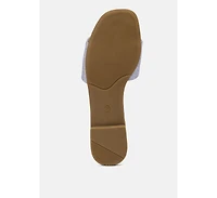 Madeleine Metal Rings Flat Slides