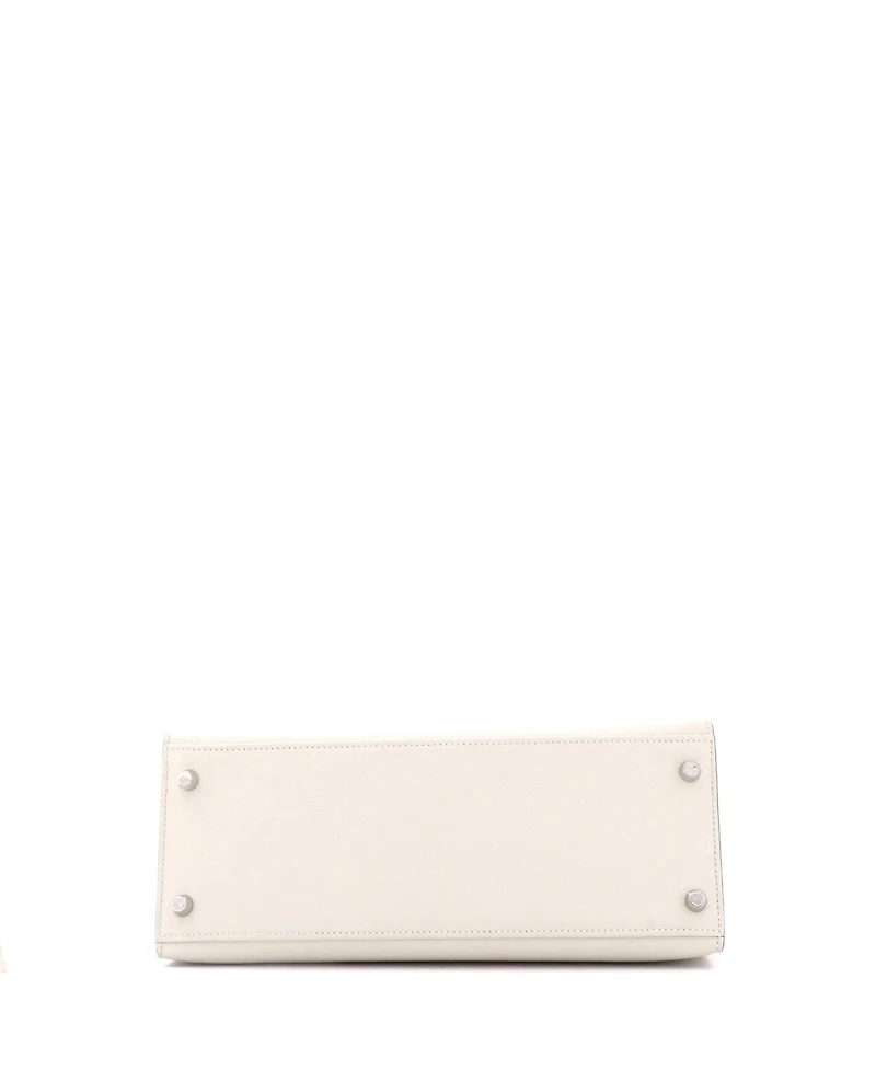 Pre-Owned HERMES Kelly 28 Handbag Light Epsom with Palladium Hardware