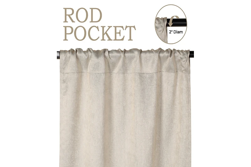 Superior Senna Textured Blackout Curtain Set of 2 Panels