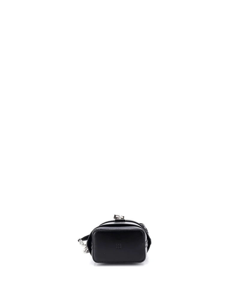 Pre-Owned Givenchy Micro Gv Shark Lock Bucket Bag Leather