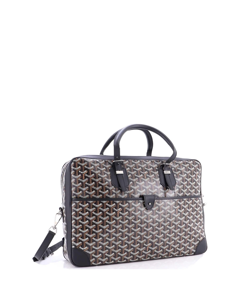 Pre-Owned Goyard Mm Ambassade Briefcase Coated Canvas