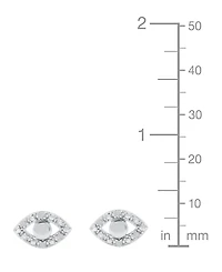 Macy's Diamond Evil Eye Earrings (1/10 ct. t.w.) in Sterling Silver