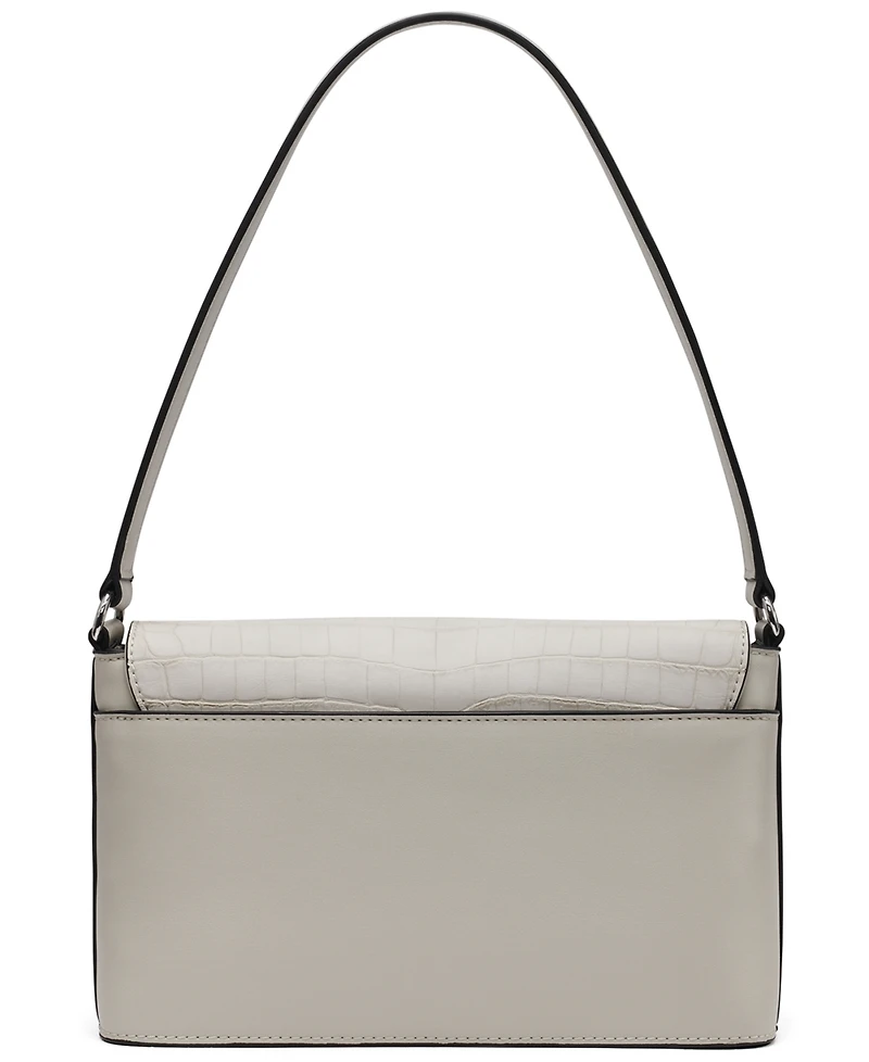 Macy's Alia Croc Magnetic Snap Shoulder Bag