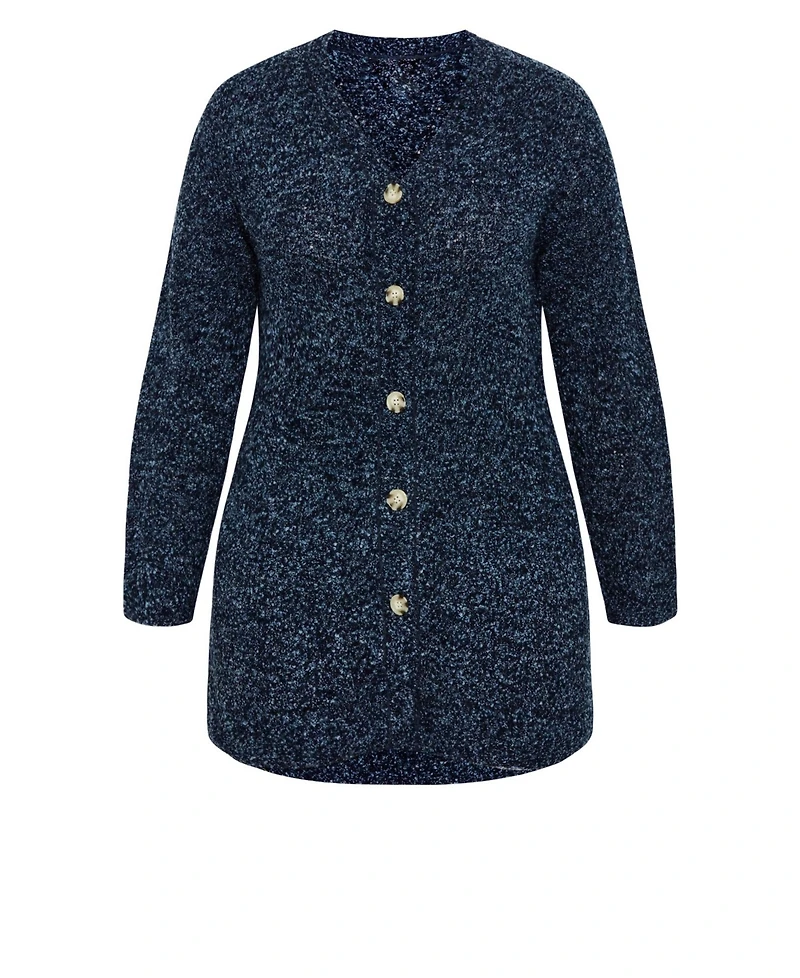 Avenue Women's Plus Amber Boucle Cardigan Sweaters