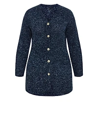 Avenue Women's Plus Amber Boucle Cardigan Sweaters