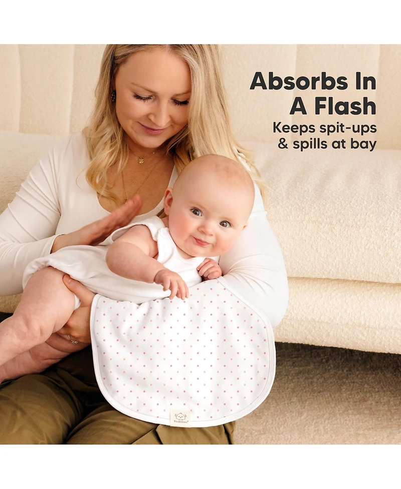 KeaBabies Kids 4pk Hallo Burp Cloths, Cotton Cloth for Girls, Boys, Soft & Absorbent Burping Cloths