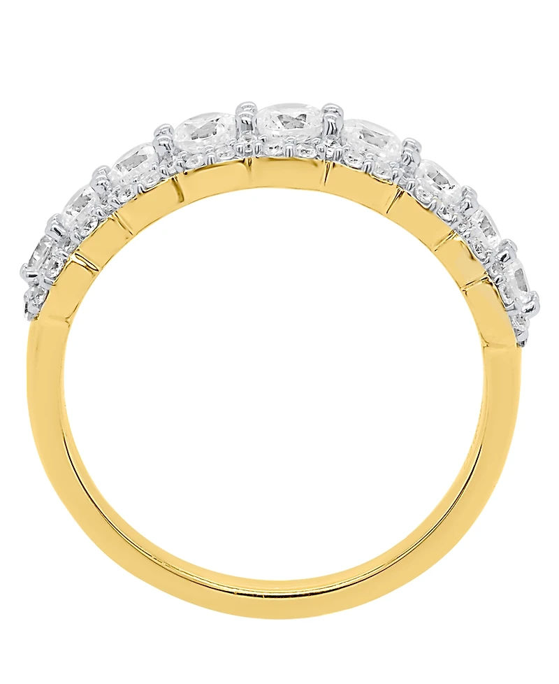 Forever Grown Diamonds Diamond Ring (1 ct. t.w.) 14K Gold Plated Sterling Silver White Rhodium