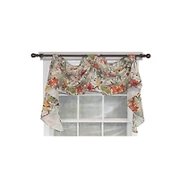 Rlf Home Kira 3-Scoop Victory Swag Multi. 4 Tabs 64"W x 26"L For windows up to 60"W