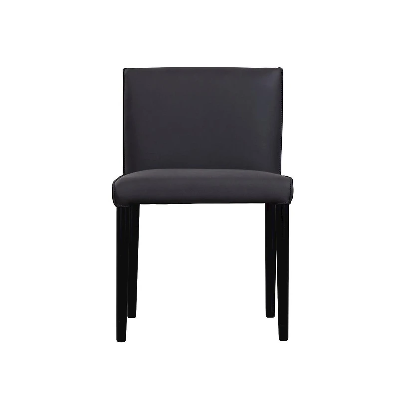 Rigel Full-Grain Leather Dining Chair, Gray (Set of 2