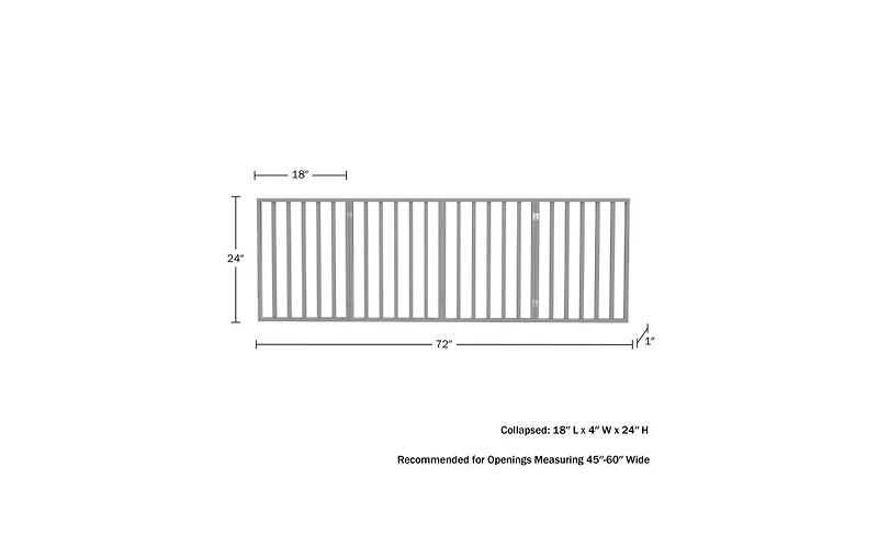 Petmaker 4-Panel Indoor Foldable Pet Gate, Gray