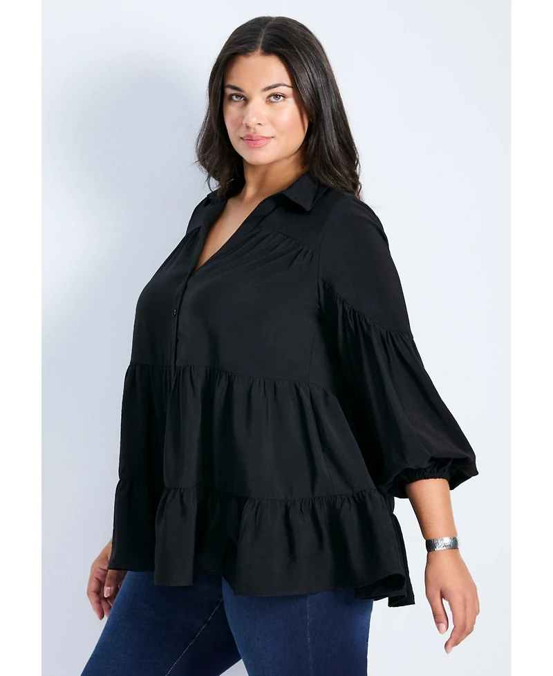 Avenue Women's Amari Tiered Tunic Shirt
