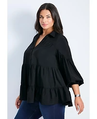 Avenue Women's Amari Tiered Tunic Shirt