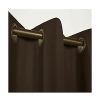 Thermalogic Prelude Room Darkening Providing Daytime and Nighttime Privacy Grommet Curtain Panel 40" x 84" Brown