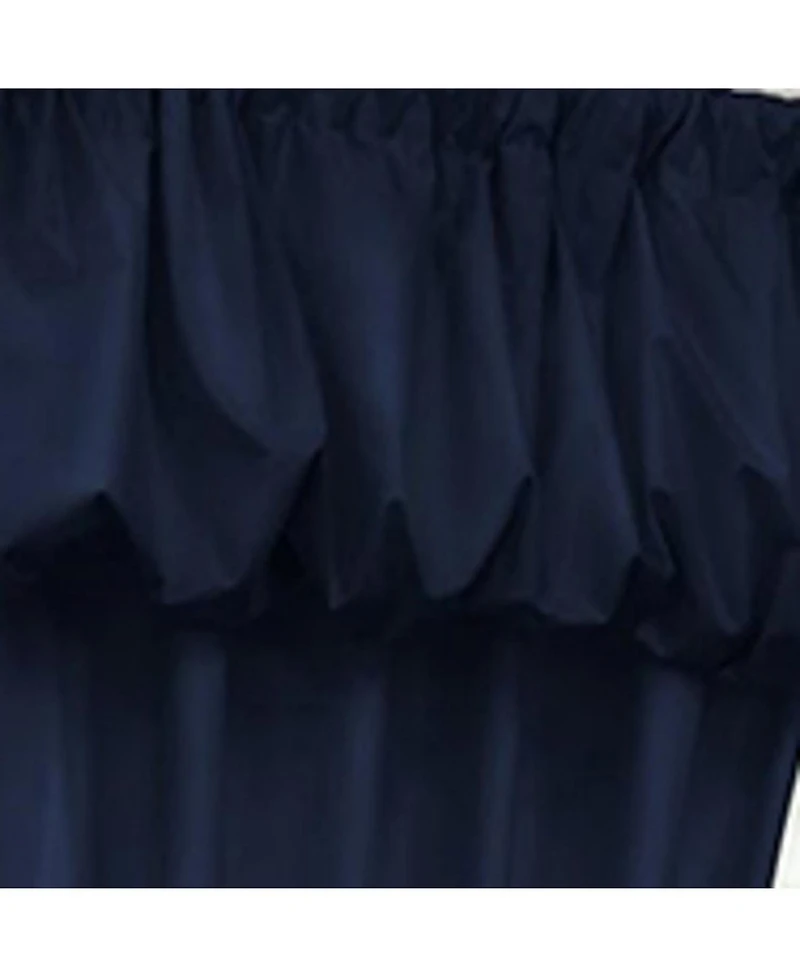 Commonwealth Prescott 5-Piece Window Covering Set With 3" Rod Pocket - 80"x63" - Navy