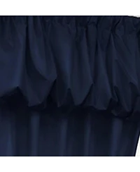 Commonwealth Prescott 5-Piece Window Covering Set With 3" Rod Pocket - 80"x63" - Navy