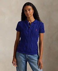 Polo Ralph Lauren Women's Cable-Knit Polo Sweater
