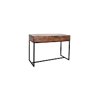 Porter Designs Lakewood Solid Acacia Wood Console Table, Brown