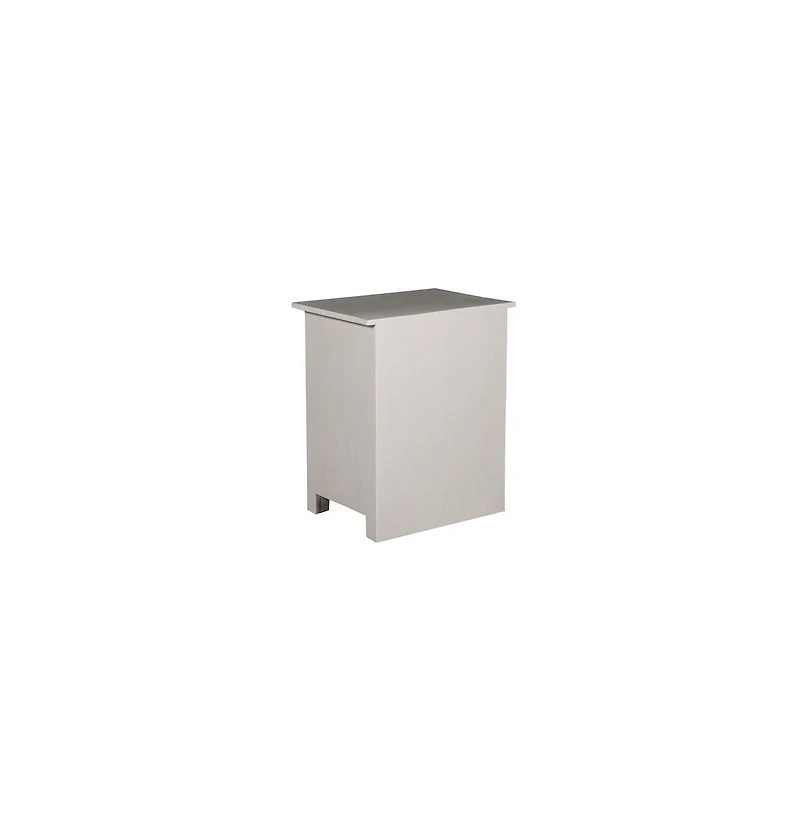 Porter Designs Bali Solid Hand Carved Wood Nightstand, White