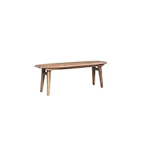 Porter Designs Fusion Solid Sheesham Wood Dining Bench, Light Brown