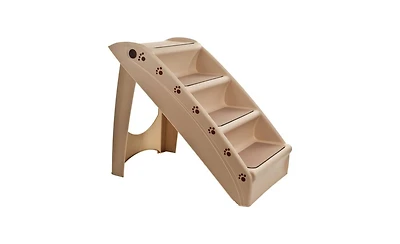 Pet Adobe Foldable 4-Step Nonslip Pet Stairs, Tan