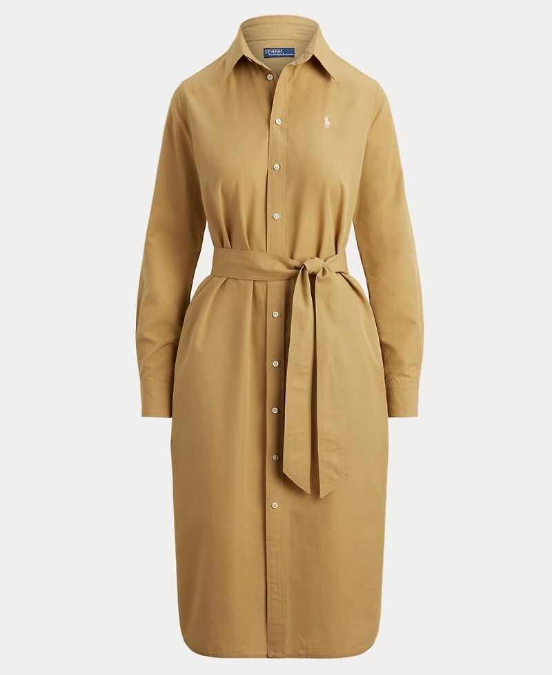 Polo Ralph Lauren Women's Long-Sleeve Belted Shirtdress
