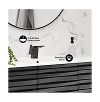 Swiss Madison Cascade 48" Bathroom Vanity in Black