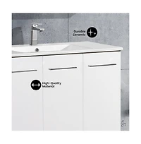 Swiss MadisonAnnecy 36" Freestanding Bathroom Vanity in White with Sink Top