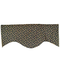 Rlf Home Fenia Cornice 100% Cotton with Fully Lined 3" Rod Pocket Valnance for Windows 50" x 17" Blue