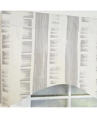 Rlf Home 100% Cotton Jaspeado Cornice With Poly/Cotton Ivory lining Rod Pocket Valance 50" x 17" Gray