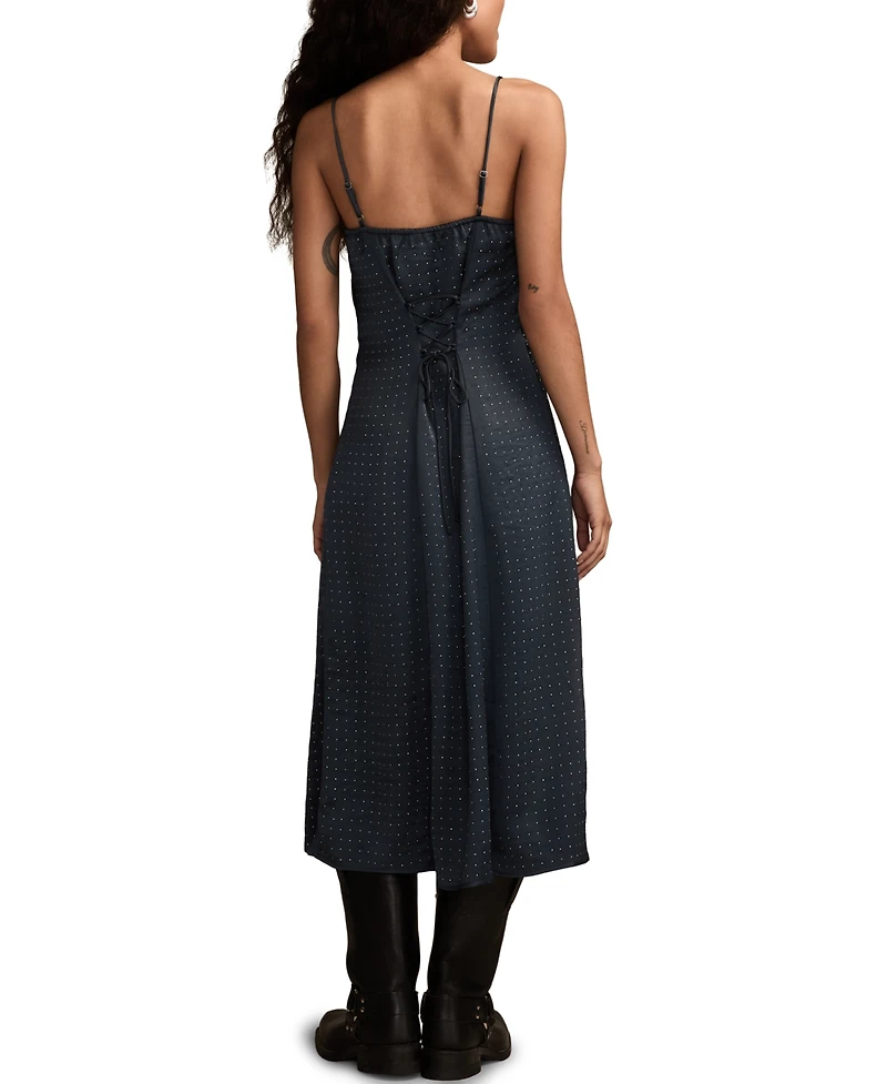 Lucky Brand Women's Sparkle Sleeveless Midi Dress