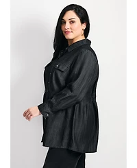 Avenue Women's Denim Tiered Shirt