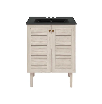 Swiss Madison 24" Freestanding Bathroom Vanity in Oak