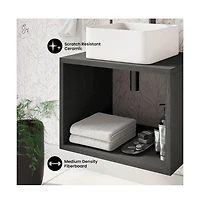 Swiss Madison Concorde 24'' Wall-Hung Vanity In Black