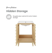 Swiss Madison Cascade 24" Bathroom Vanity in Natural Oak