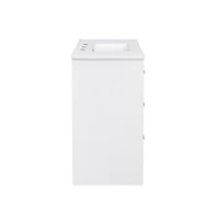 Virage 36 in. White Bathroom Vanity With White, 3-Hole Ceramic Sink Top
