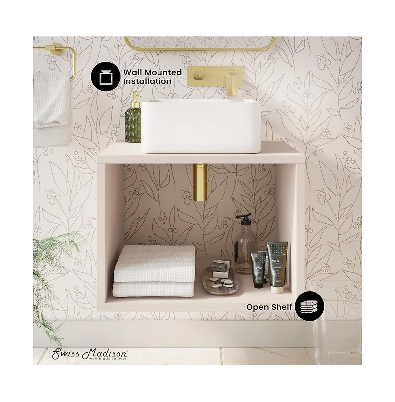 Swiss MadisonConcorde 24'' Wall-Hung Vanity In White Oak