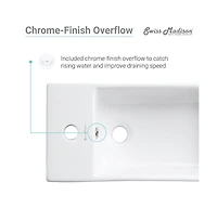 Swiss Madison Pierre 19.5 Single, Freestanding, Open Shelf, Gold Metal Frame Bathroom Vanity