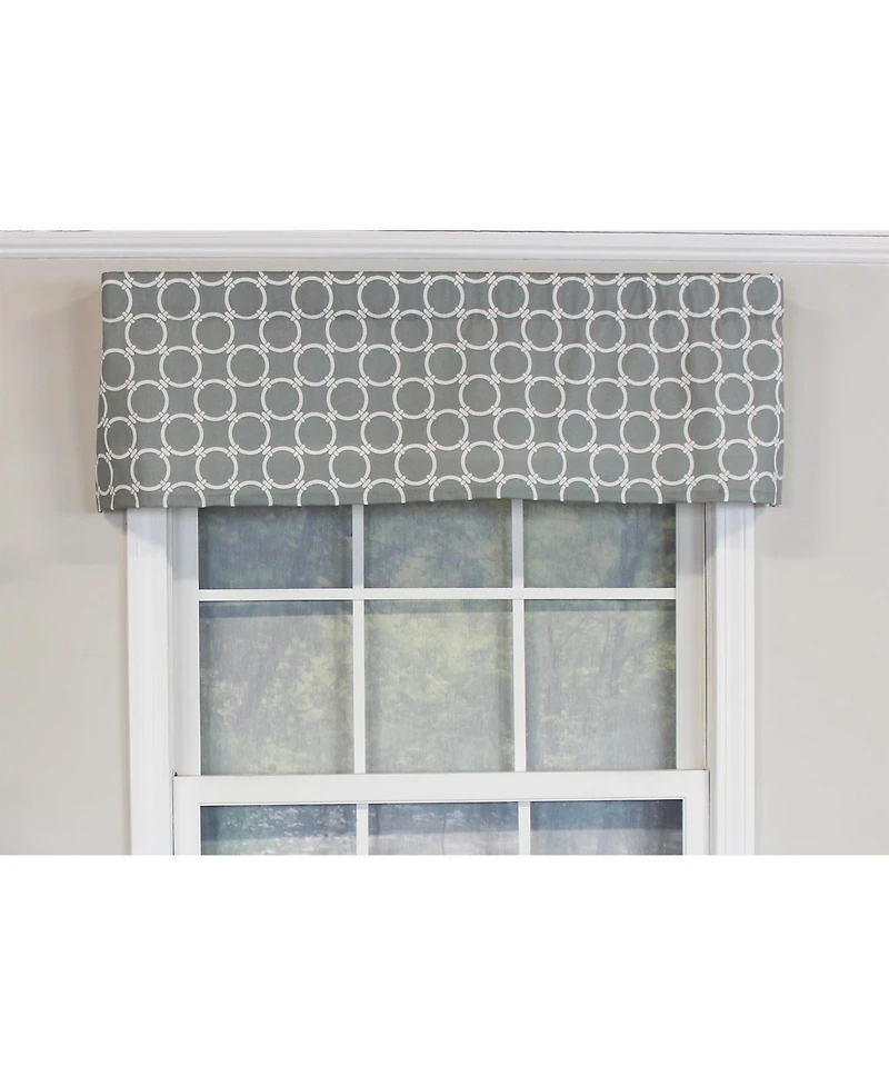 Rlf Home Ringlets Tailored 100% Cotton with Fully Lined 3" Rod Pocket Valnance for Windows 50" x 14" Gray
