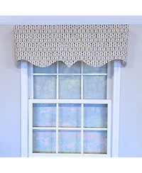 Rlf Home 100% Cotton Sassari Regal With Poly/Cotton Ivory lining Rod Pocket Valance 50" x 15" Natural
