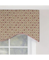 Rlf Home Petite Corded Cornice 100% Cotton with Fully Lined 3" Rod Pocket Valnance for Windows 50" x 17" Harvest