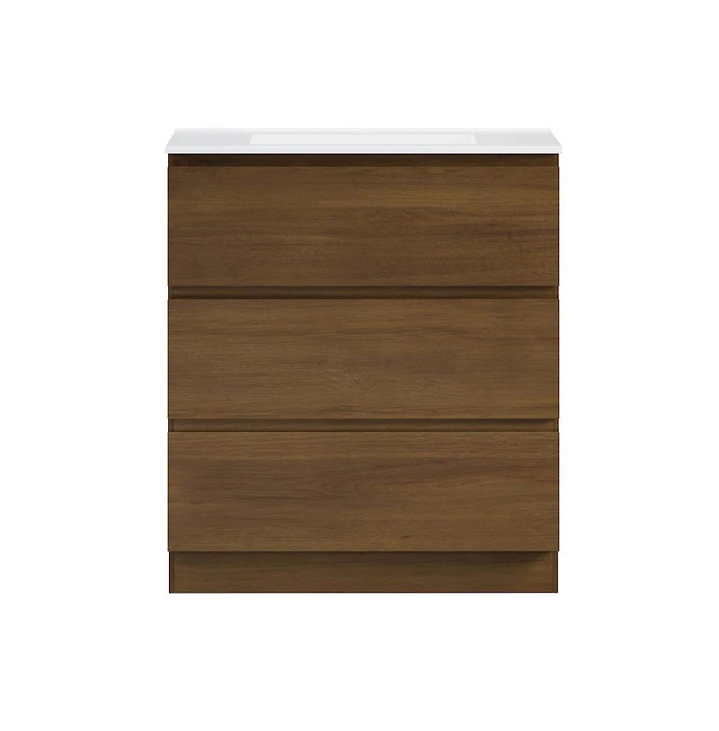 Swiss MadisonLiberte 30" Freestanding Bathroom Vanity in Oak with Sink Top