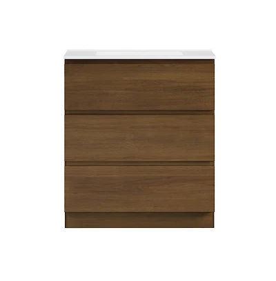 Swiss MadisonLiberte 30" Freestanding Bathroom Vanity in Oak with Sink Top