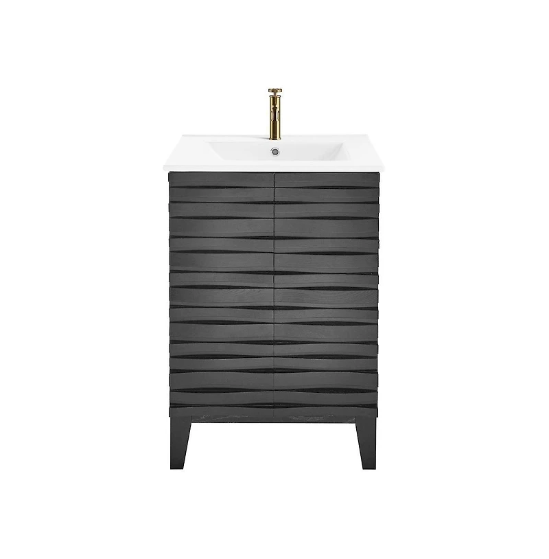 Swiss Madison Cascade 24" Bathroom Vanity in Black