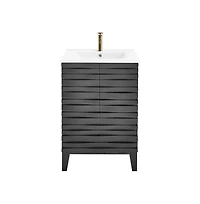 Swiss Madison Cascade 24" Bathroom Vanity in Black